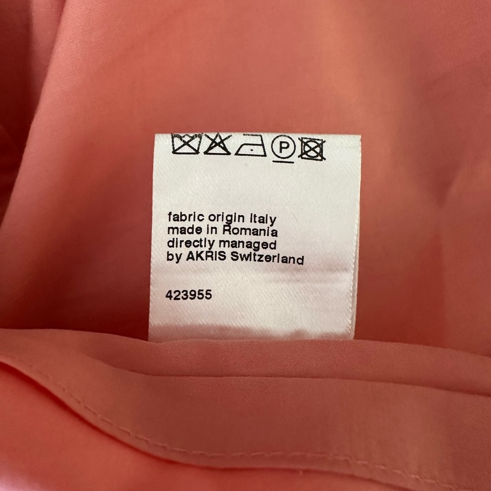 Akris Punto Belted Midi Dress, Coral, Size 6 - Picture 9 of 9